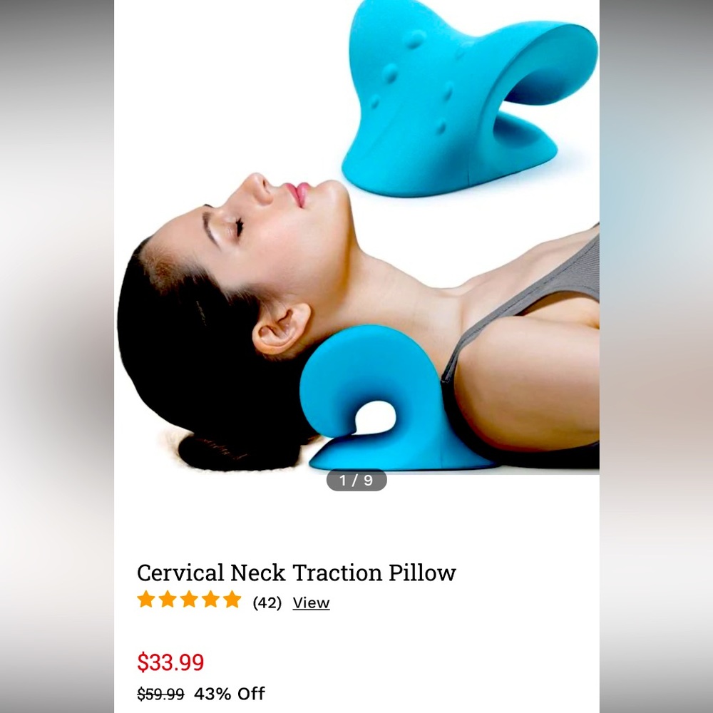 Cervical neck pillow